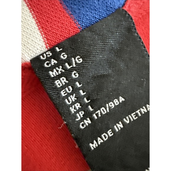 Disney X Forever 21 Pluto Striped Polo Shirt Blue Red Youth Large Y2K Collab - Picture 4 of 6